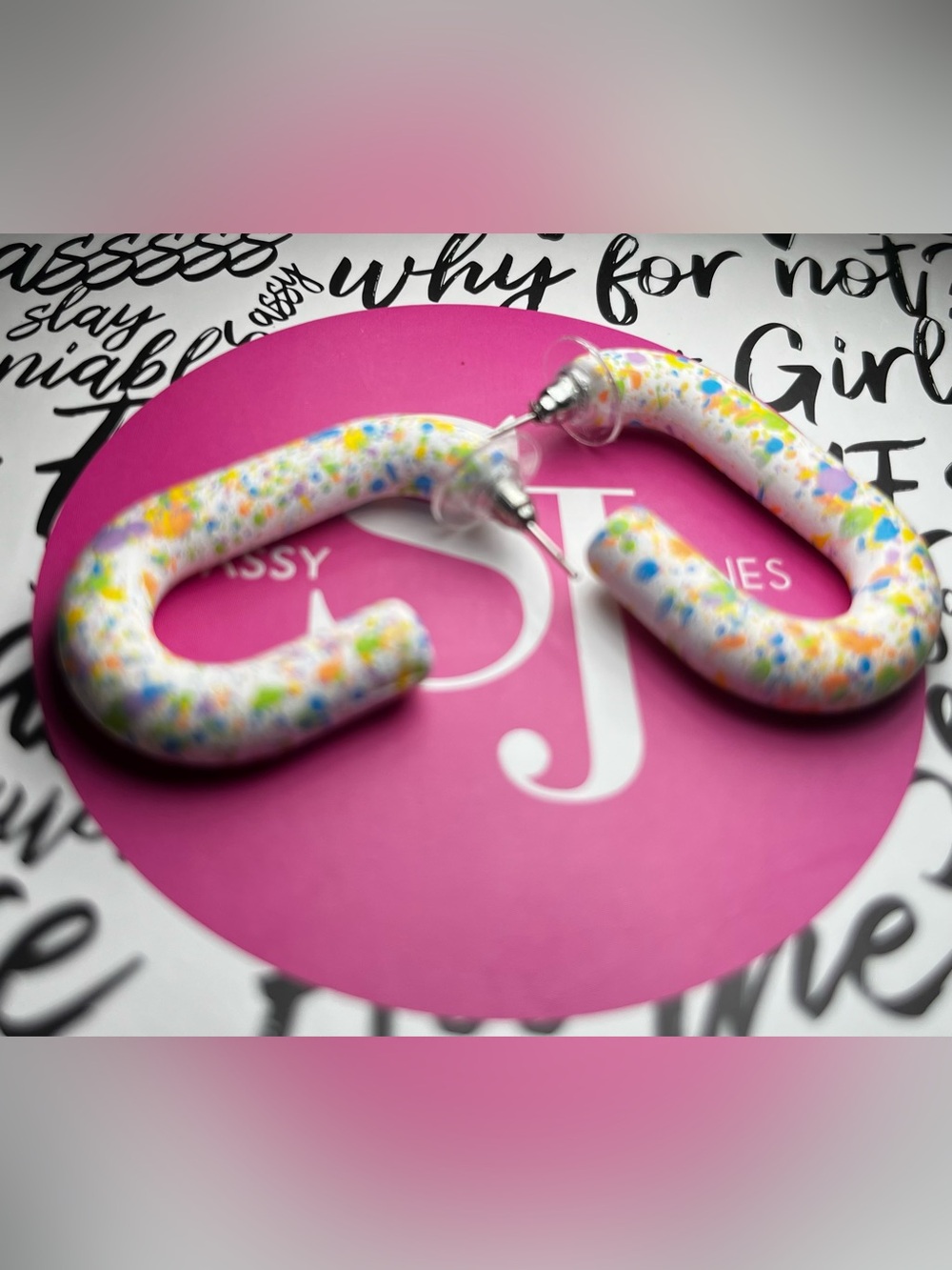 Sassy Jones Zariaβ Luxe Matte Mini Hoops - Funfetti